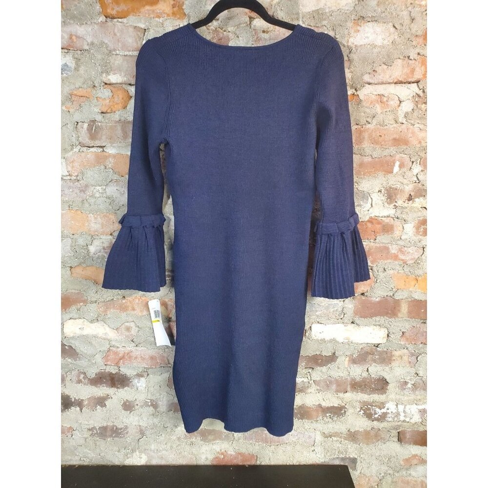 Nina Leonard Dress Womens Sz M Blue Knit Sweater D - Picture 4 of 4